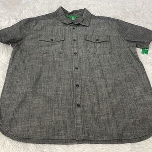 Dip Charcoal SHORT SLEEVE Shirt with Green Label MENS SIZE XL